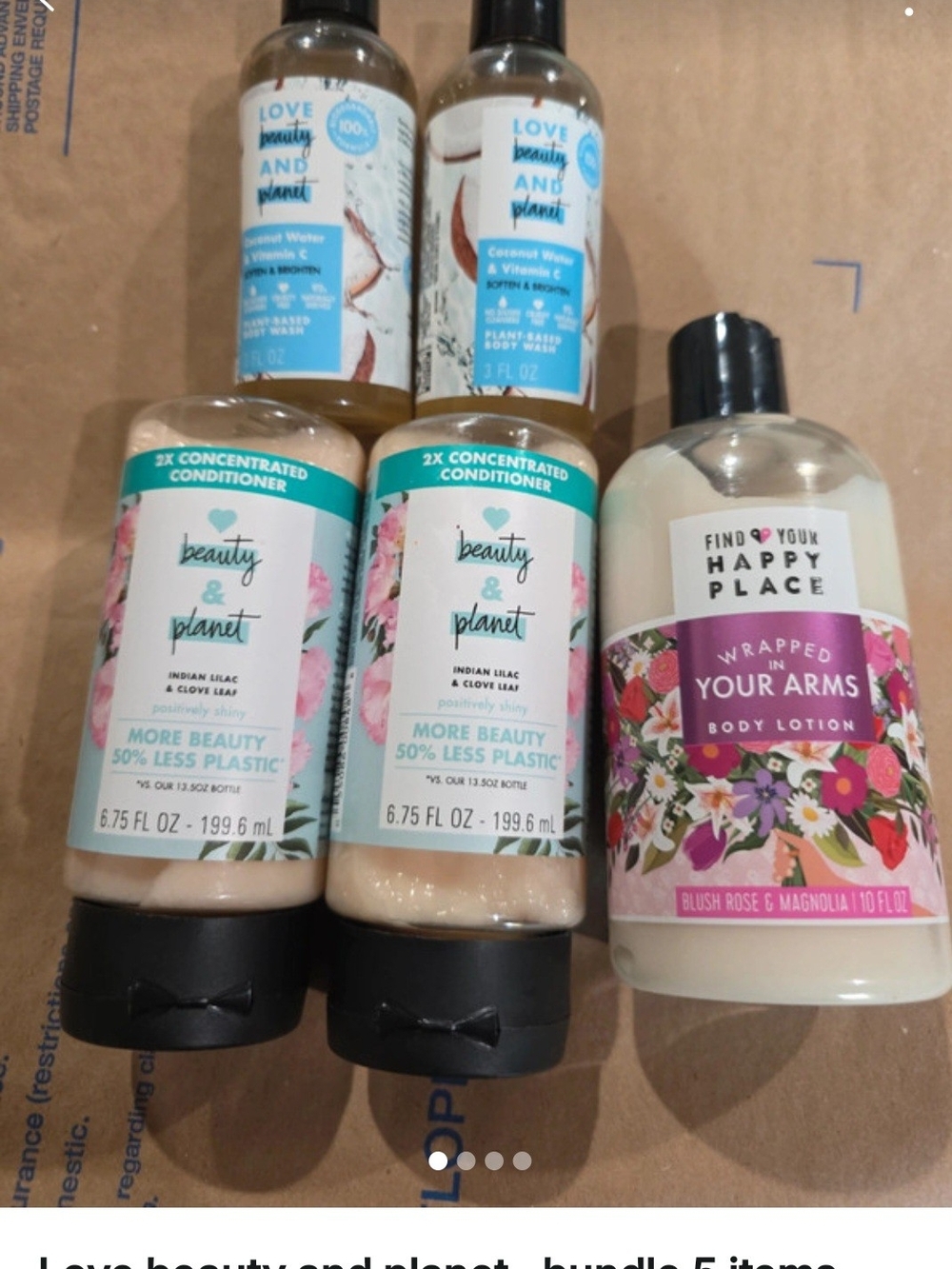 Love Beauty and Planet & Find Your Happy Place Bath & Body Bundle - 5 Items.